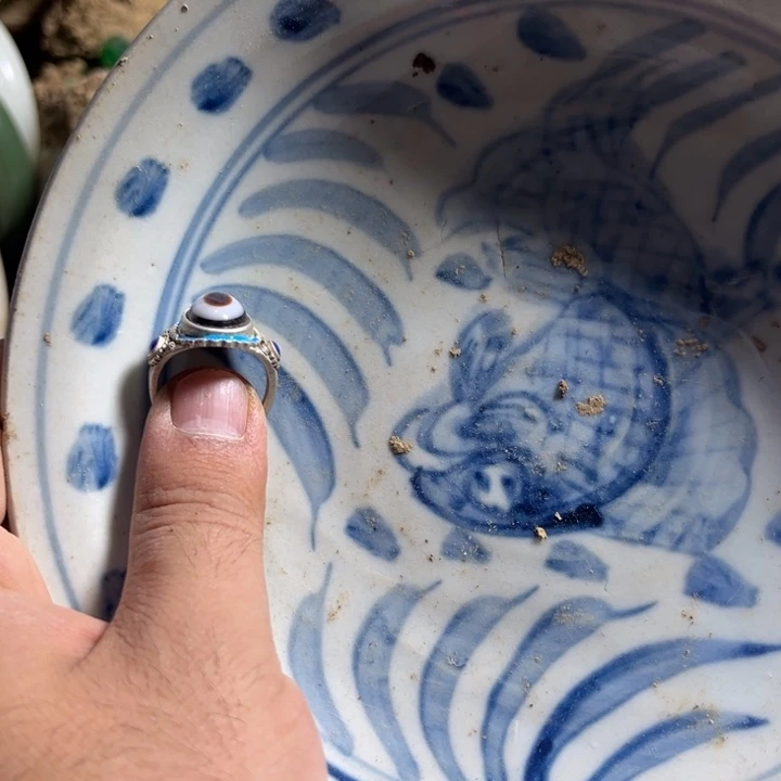 瓷片瓷器瓷盘65566