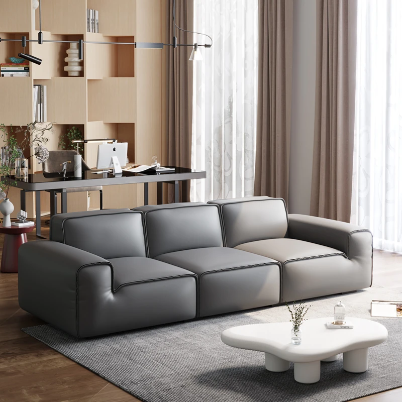 轻奢沙发客厅简约极简意式创意家用双人三人位沙发