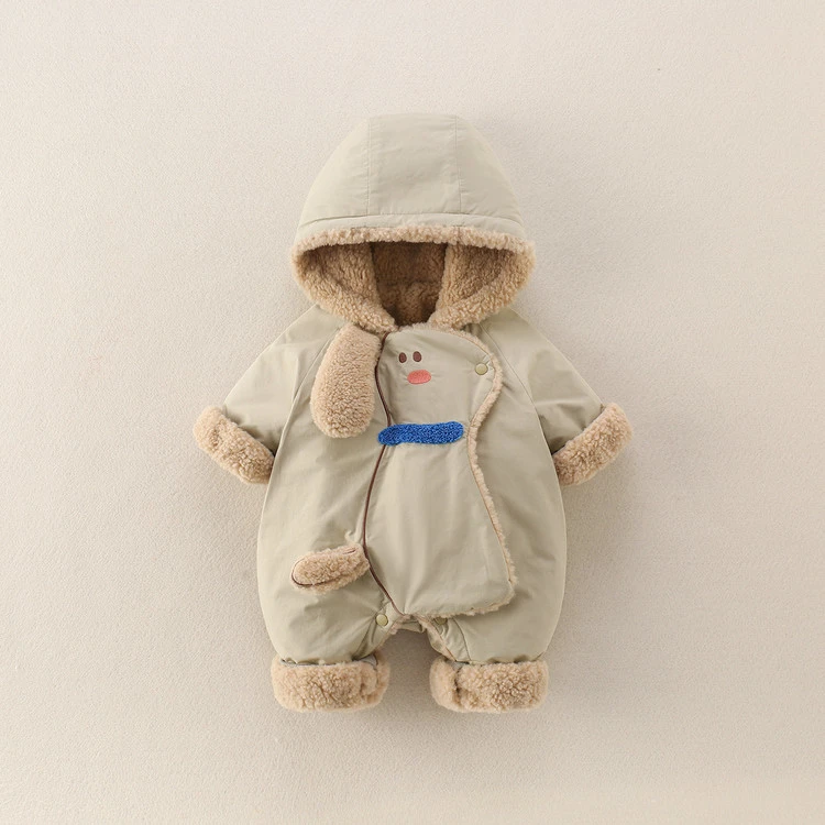 新生婴儿衣服满月宝宝连体衣小月龄外出抱抱服冬装包屁衣加绒棉服