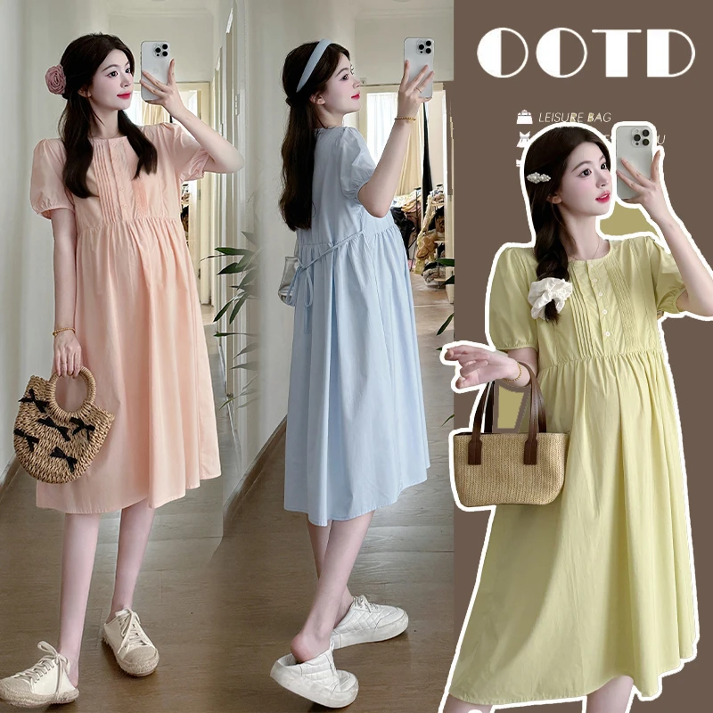2025孕妇连衣裙夏季时尚洋气新款宽松遮肚孕妇裙子可哺乳