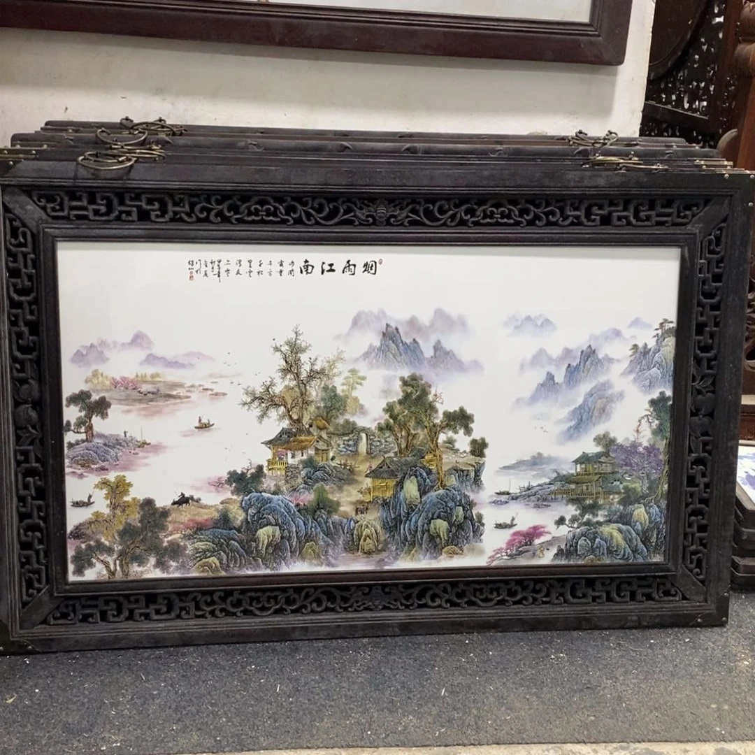 瓷片120*76 景德镇瓷板画柴窑烧制