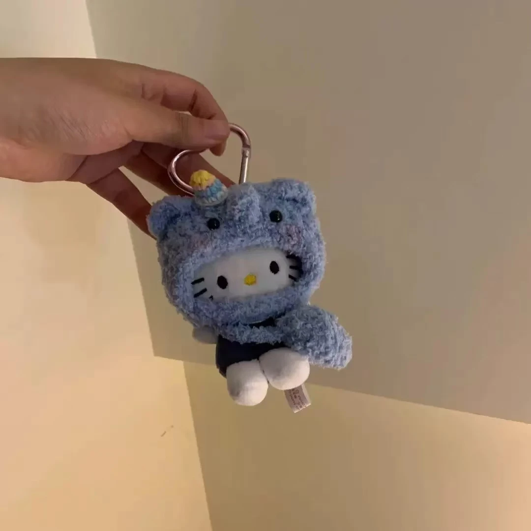 三丽鸥新款可爱变装小象头套HelloKitty包包挂件帽子毛绒公仔送人