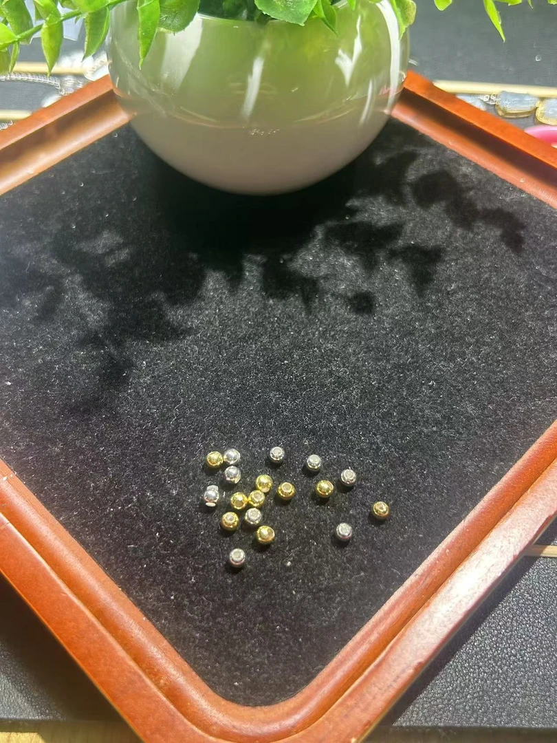 925银银制品 蹦迪珠配饰约3mm可用于DIY