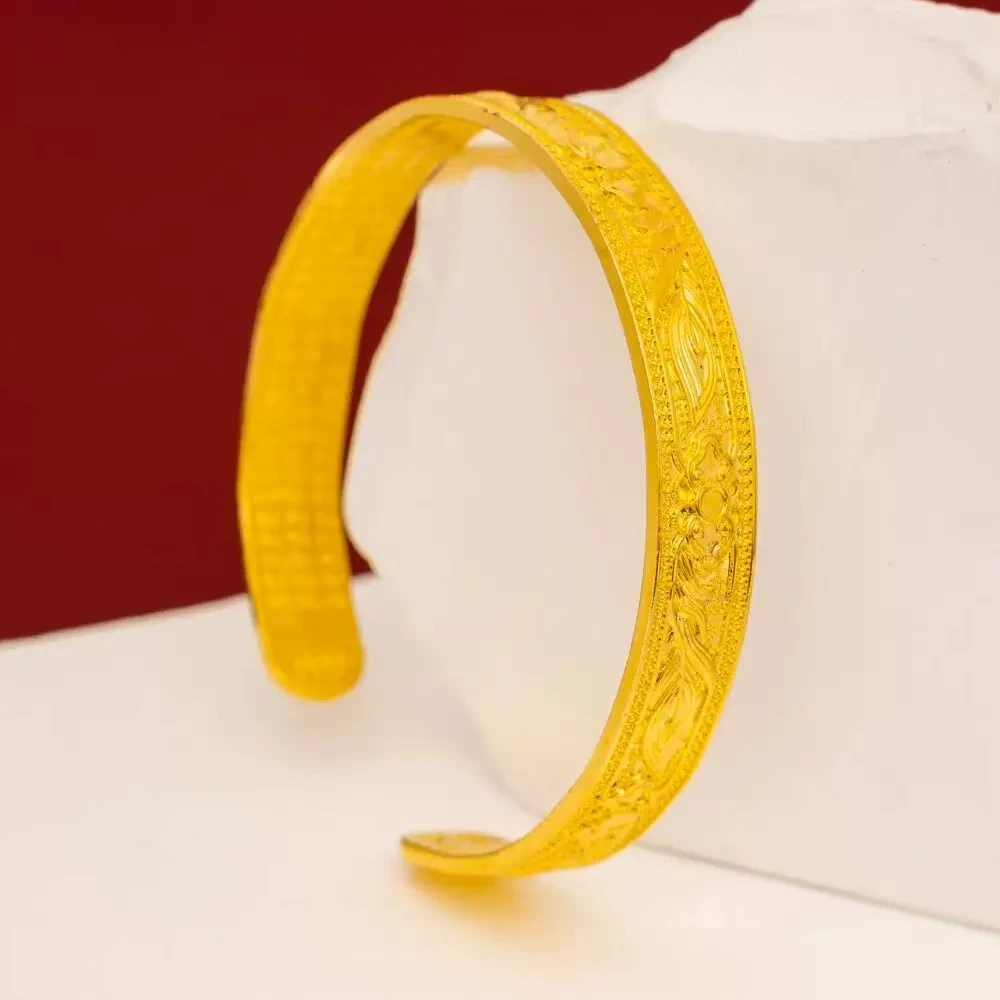 个性开口款龙凤花丝手镯开口手镯