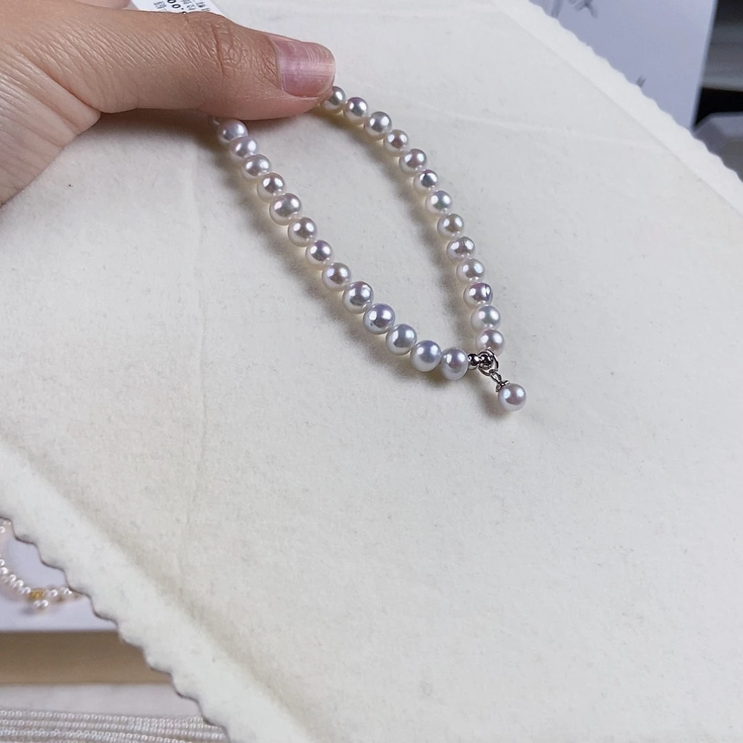 淡水珍珠手绳银S925镶嵌