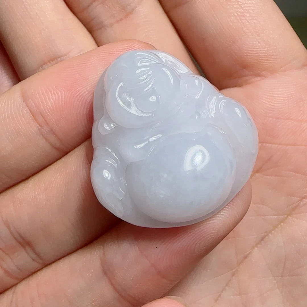 翡翠未镶嵌颈饰佛公