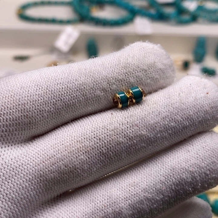 绿松石珠宝奇石18K金镶嵌