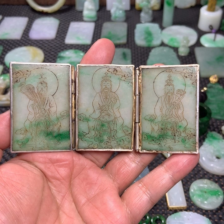 翡翠挂件未镶嵌绘**素