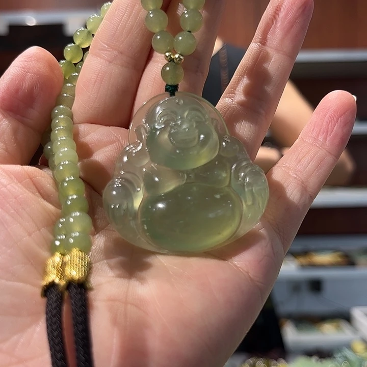 岫玉未镶嵌毛衣链