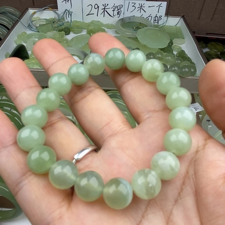 蛇纹石玉未镶嵌手链