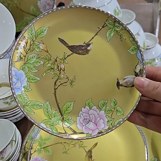 瓷片瑕疵琴瑟和鸣6寸6个骨碟66666