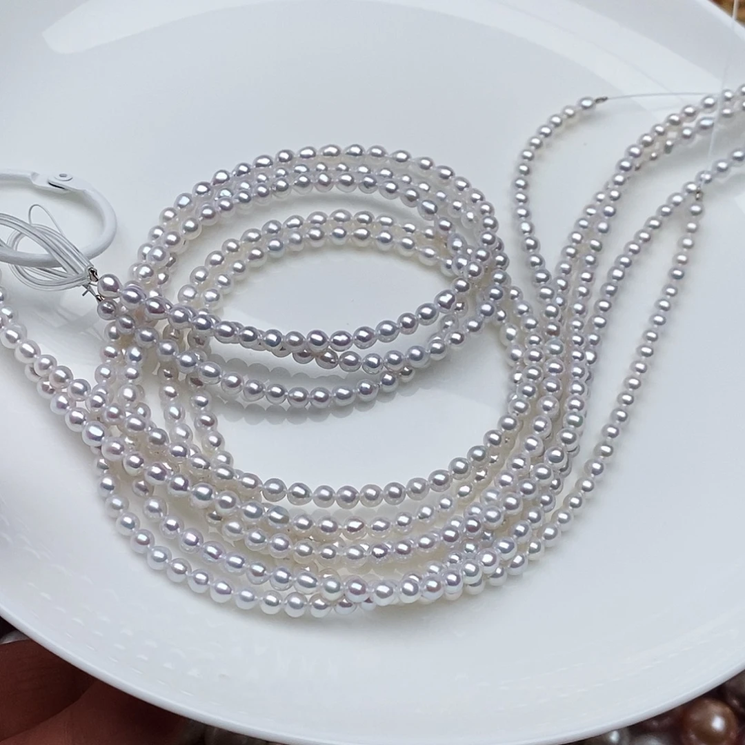 淡水珍珠颈饰银S925镶嵌