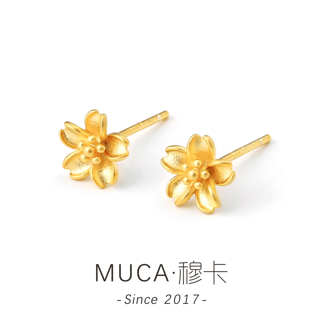 【金色小花】简约时尚耳钉A713