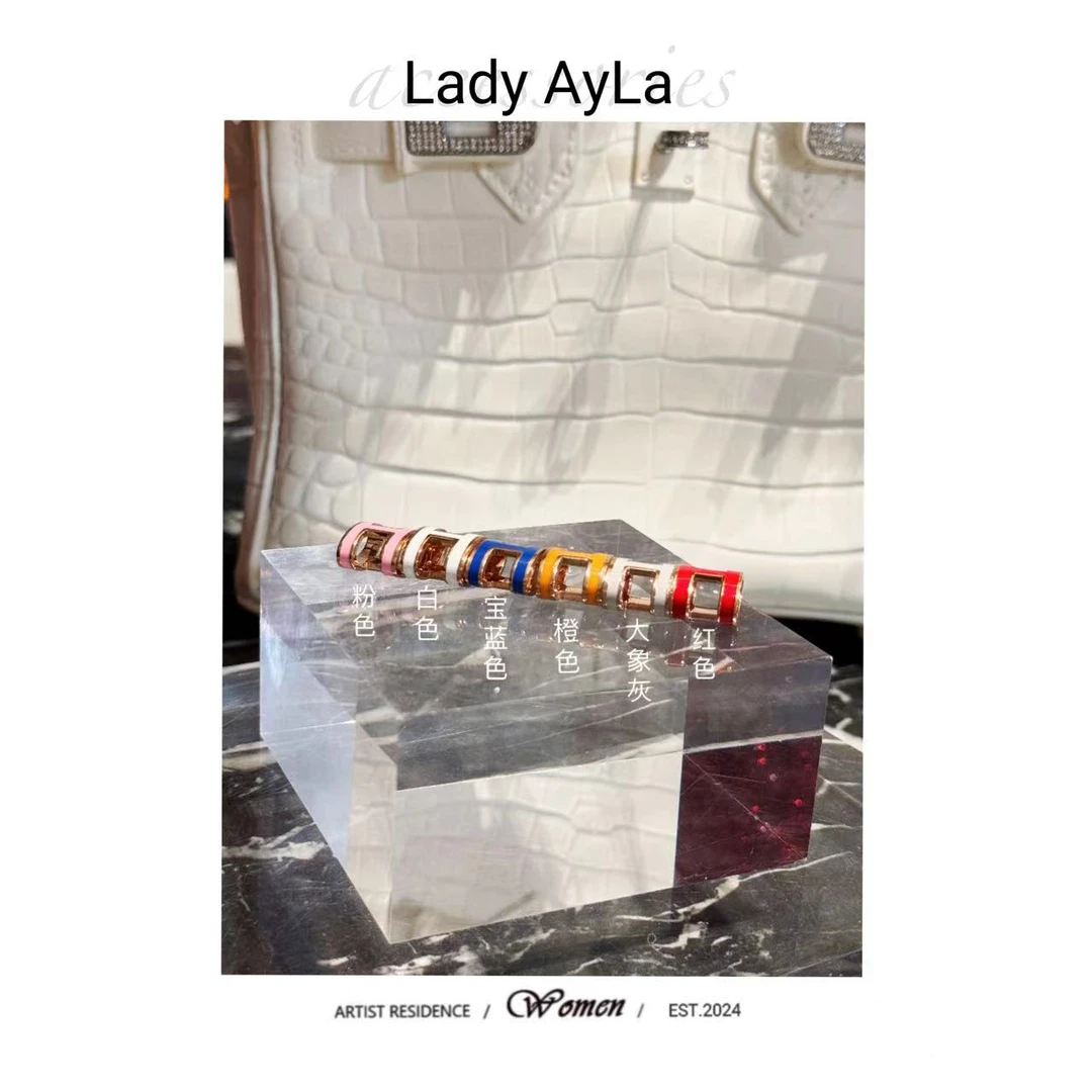 坠链均925银珐琅 字母时尚百搭气质白色素款甜美小众H项链AL210