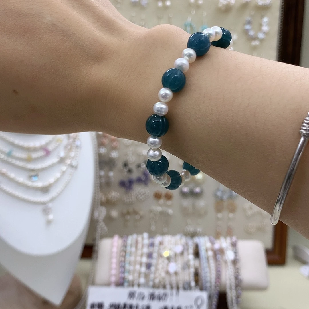 淡水珍珠耳饰银S925镶嵌