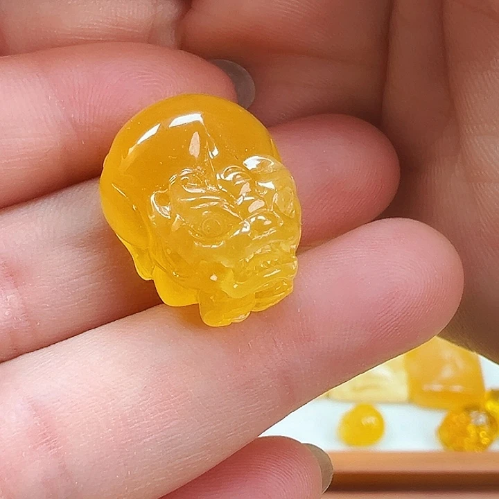 裸石琥珀未镶嵌蜜蜡貔貅