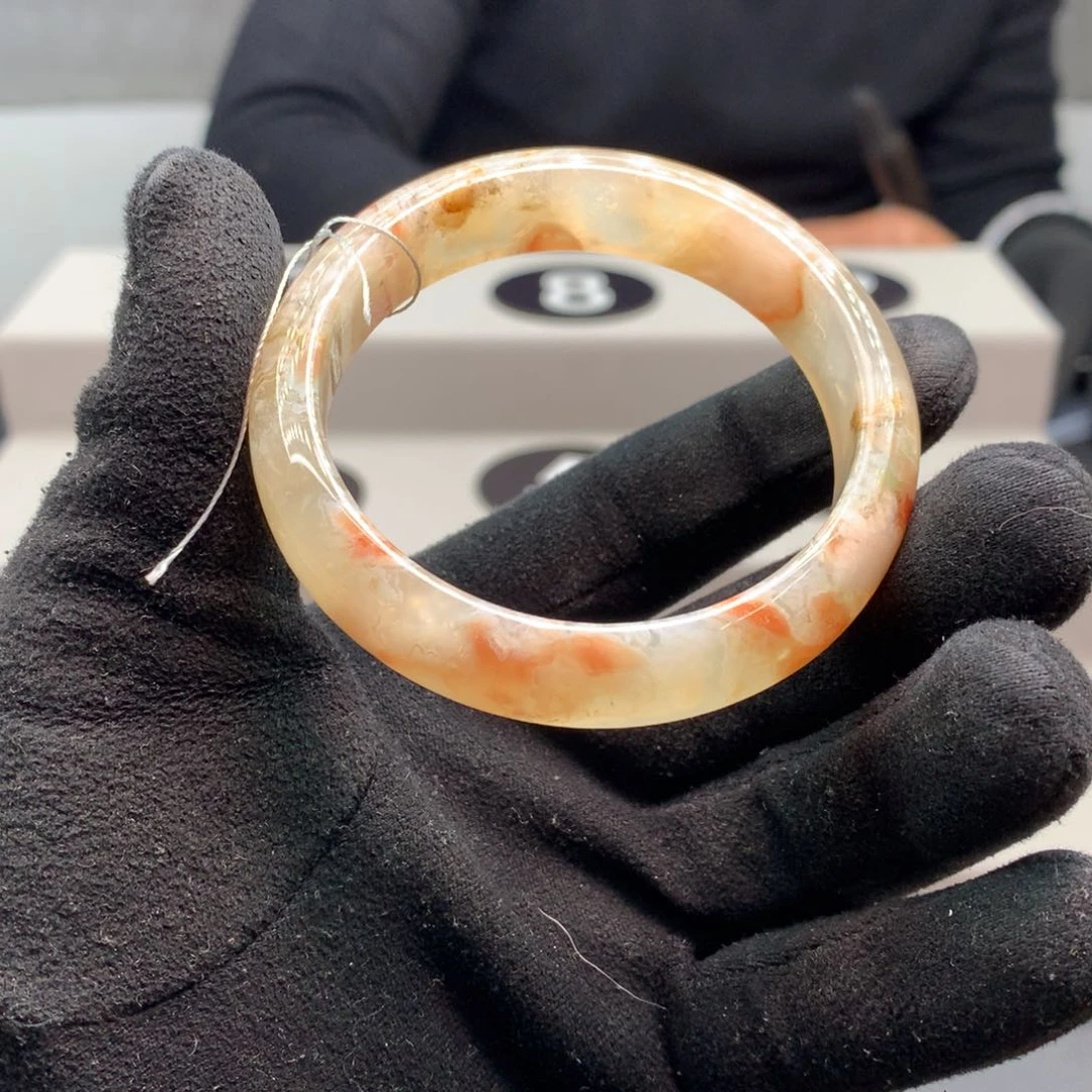 玛瑙/玉髓手镯未镶嵌茜**