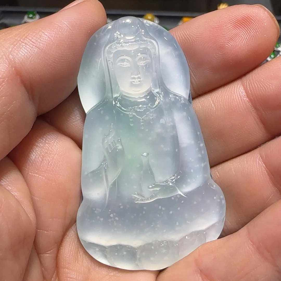 翡翠颈饰18K金镶嵌天然