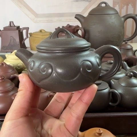 紫砂茶壶党天青泥料160c c