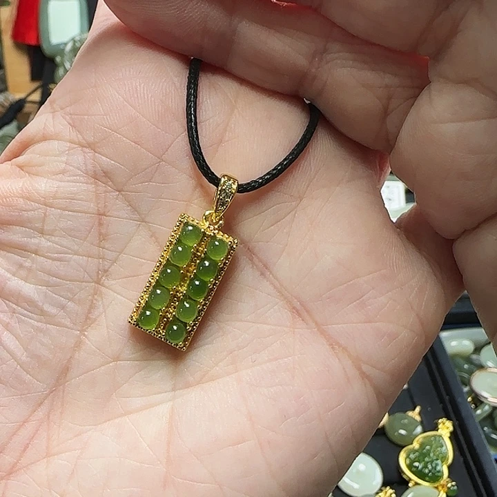 吊坠(不含链)银S925镶嵌和田玉