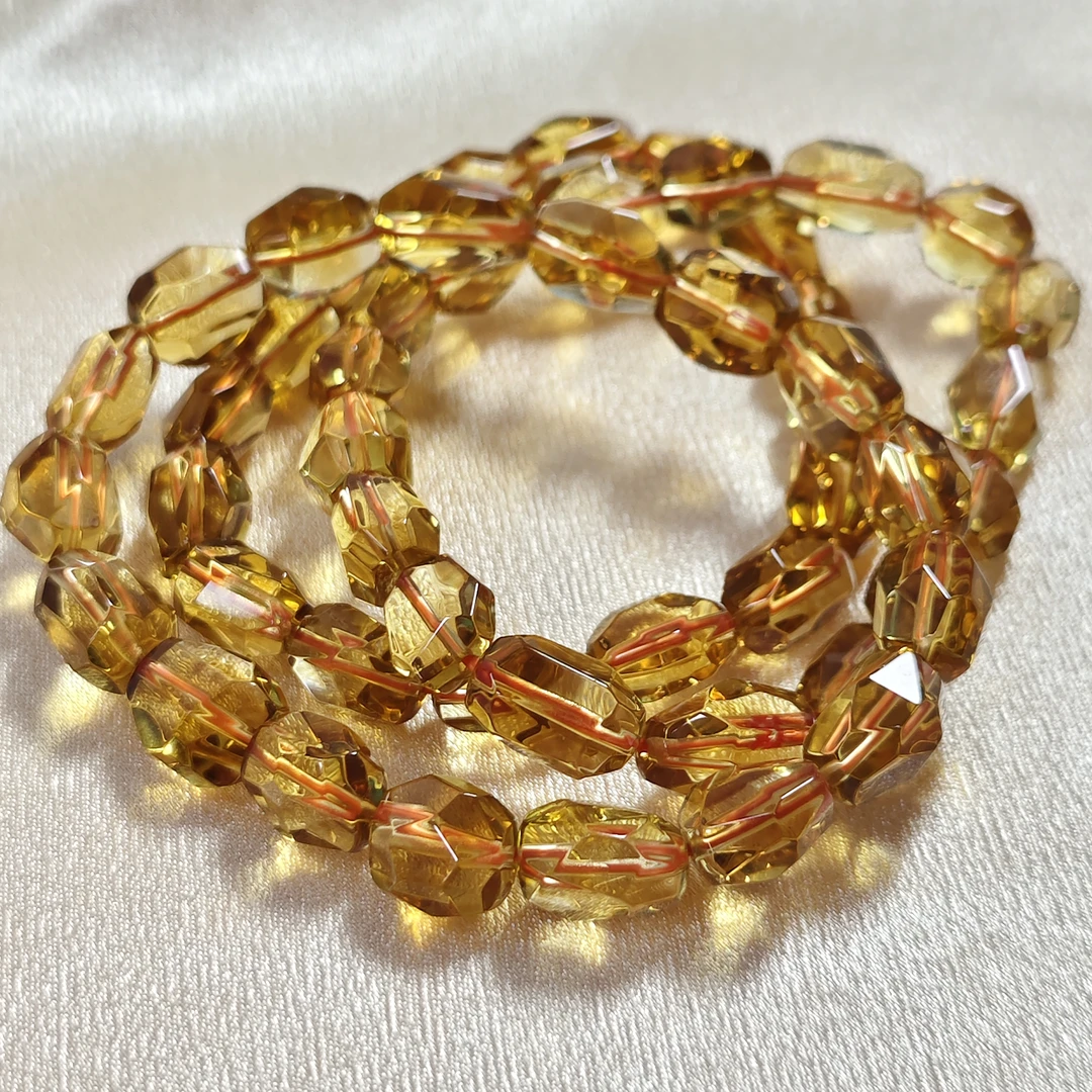 【书记甄选】天然黄水晶随型单圈手链 多样性发一件 3868XC