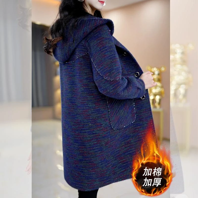 现货【外套】22911时尚气质韩版精致大衣减龄洋气毛外套M-4XL