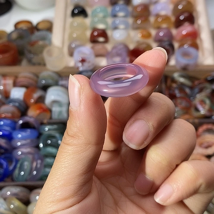 向***行玛瑙/玉髓未镶嵌戒指A 48不退换港10