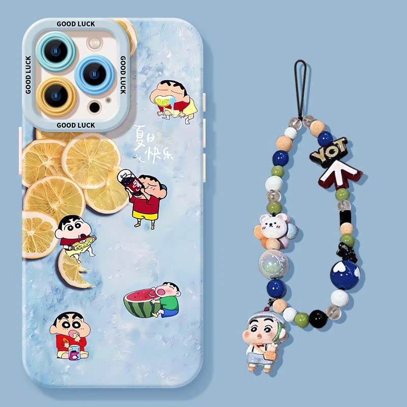 夏日可爱小新适用苹果16pro手机壳iphone13蜡笔小新可爱15软壳