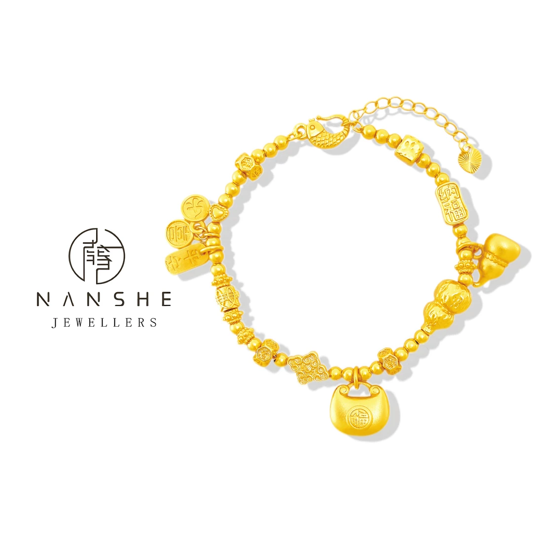 NANSHE/南奢 金色福袋手链轻奢时尚百搭 L959
