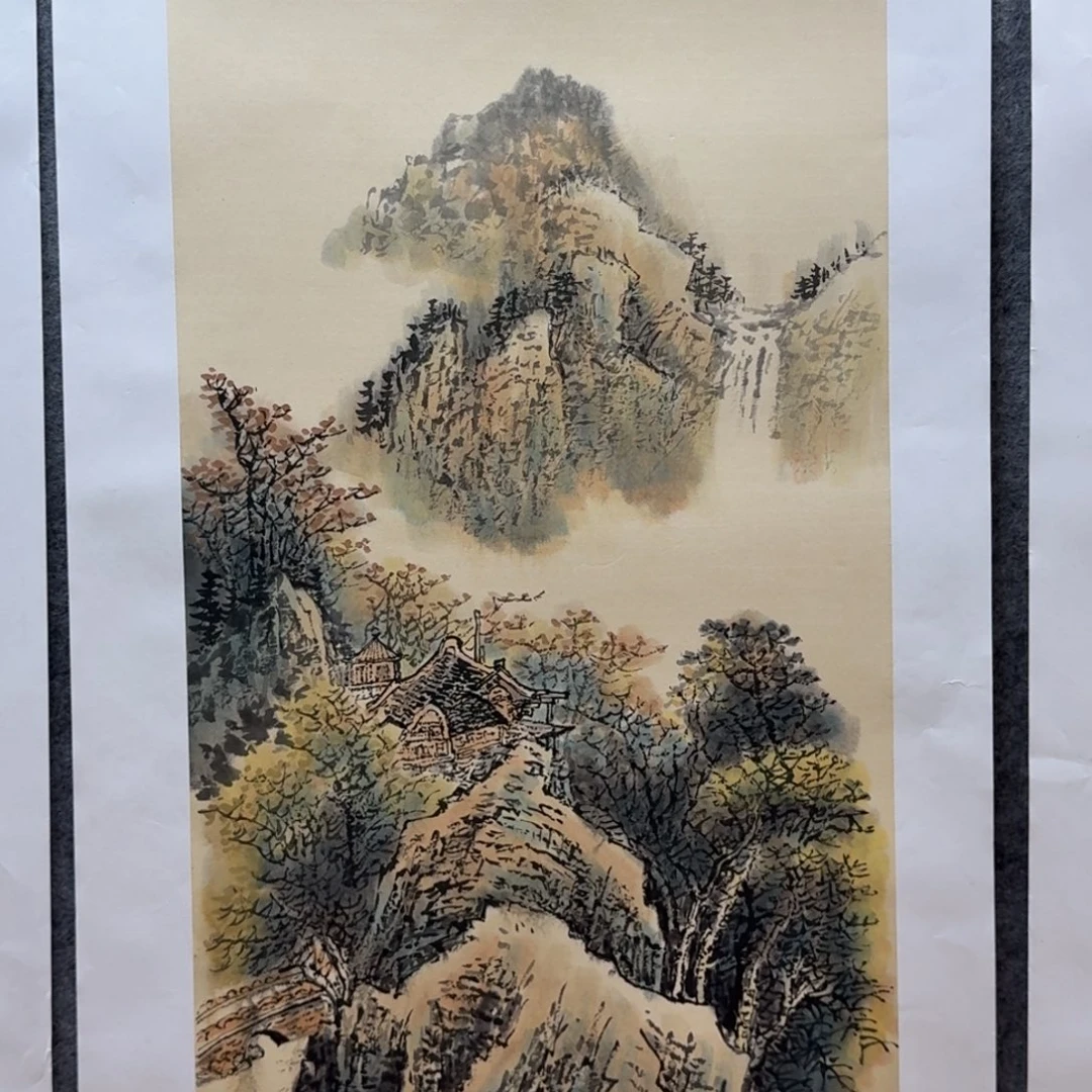 国画三尺作品山水哈哈