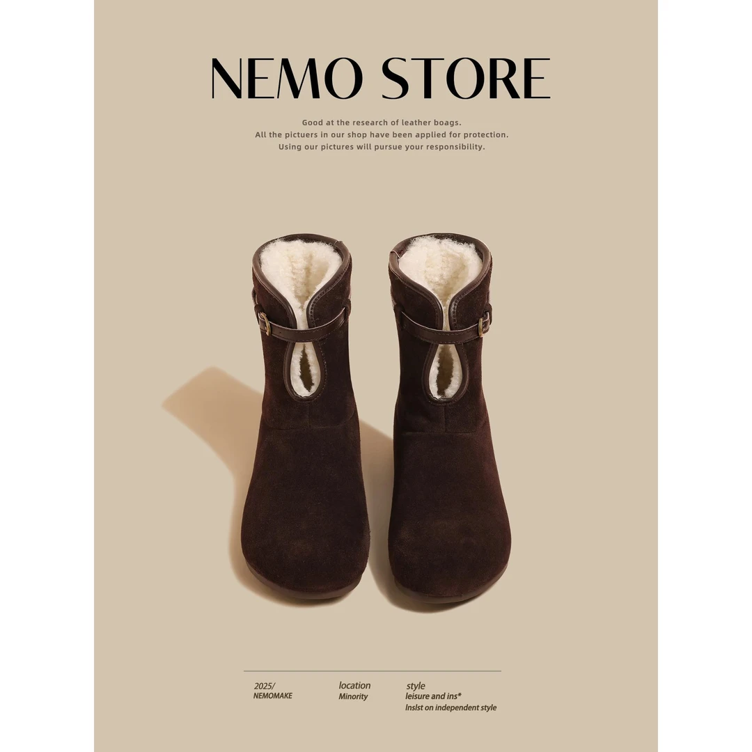 【官网C&K专柜正品】秋冬宝藏单品！覆古翻边毛毛雪地靴女2025冬季