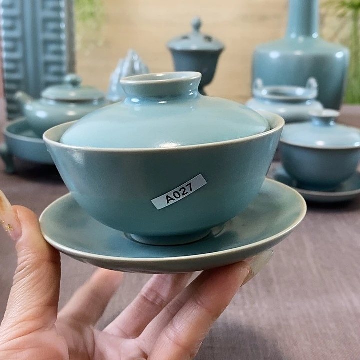 瓷片三才盖碗一一一一一一一
