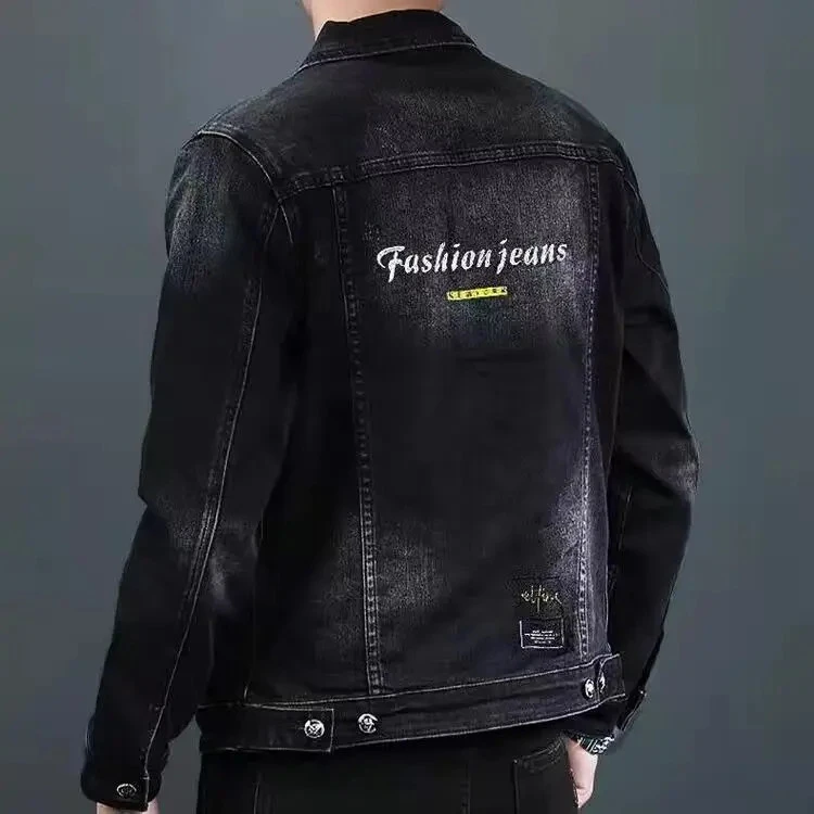 春秋新款牛仔外套男士夹克韩版修身休闲潮流褂子网红社会炸街衣服