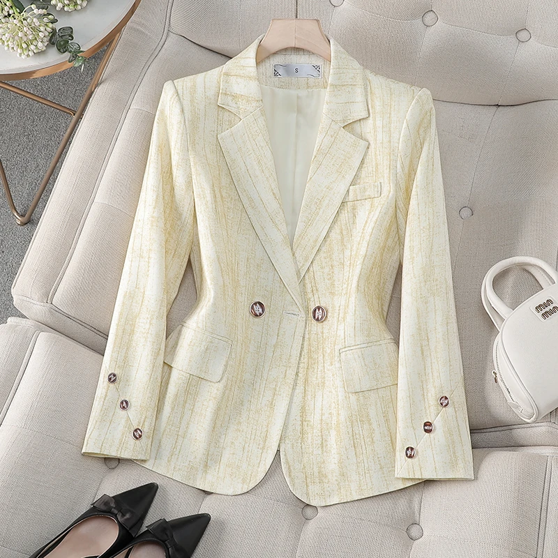 春季西装女士修身气质百搭时尚西服休闲韩版职业外套设计感上衣