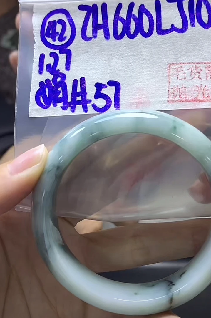 定制翡翠未镶嵌毛货需精细抛光42手镯57+660元+拍一发一