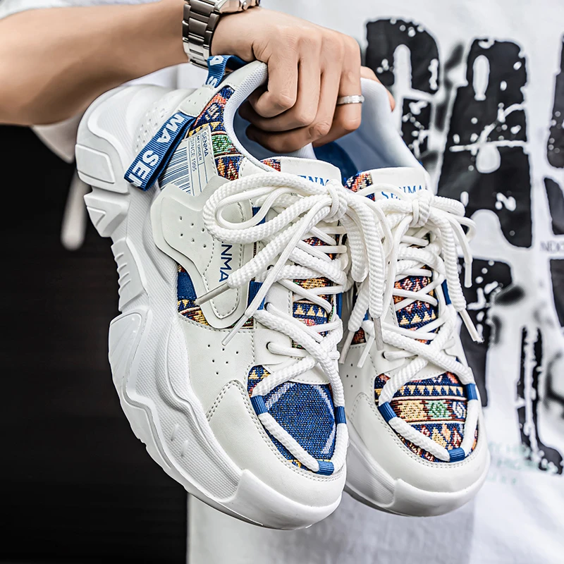 森马新品增高夏季厚底时尚休闲鞋休闲男鞋ins老爹鞋男士