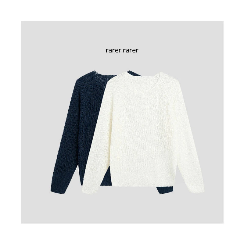 【rarer rarer】2401053 两色针织套头毛衣长袖针织衫时尚休闲