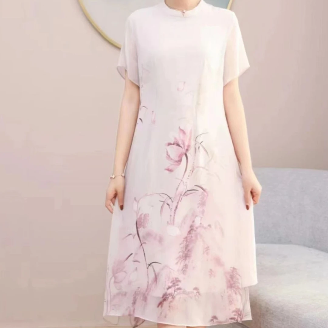 7730-30新款时尚印花连衣裙