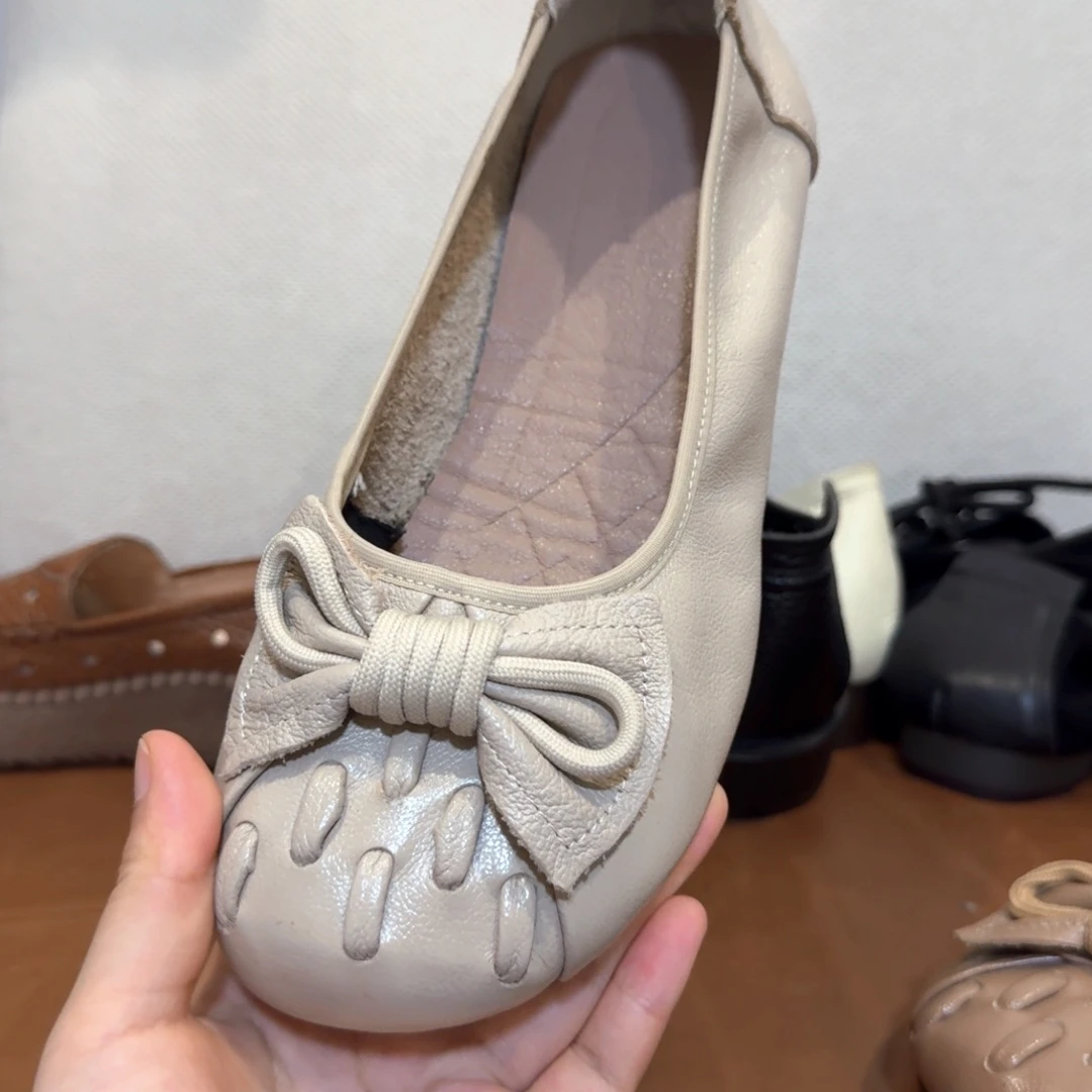 单鞋37码 蝴蝶结 白色