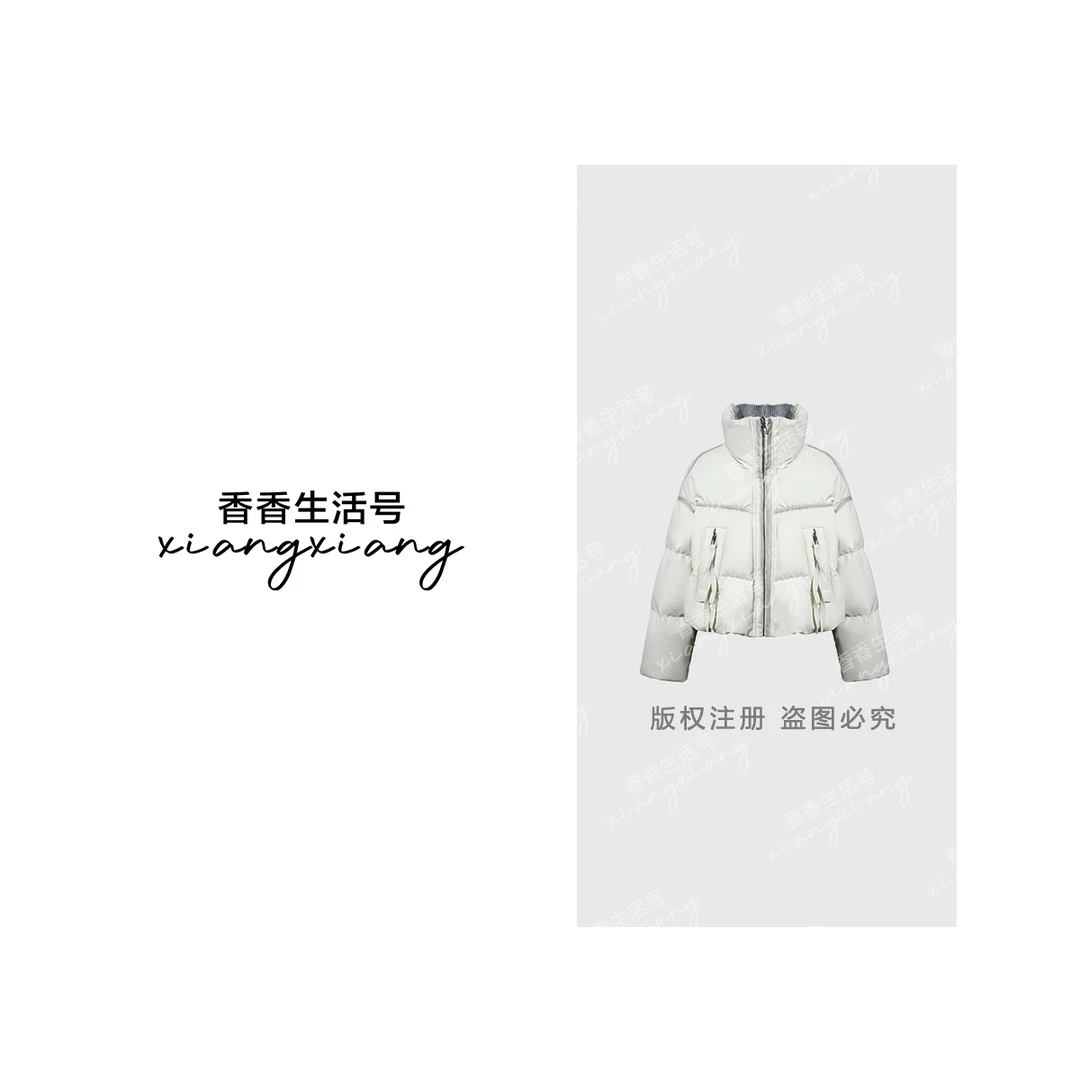 冬季欧货加厚PU皮羽绒服女宽松保暖短外套面包服【香香专属】99101