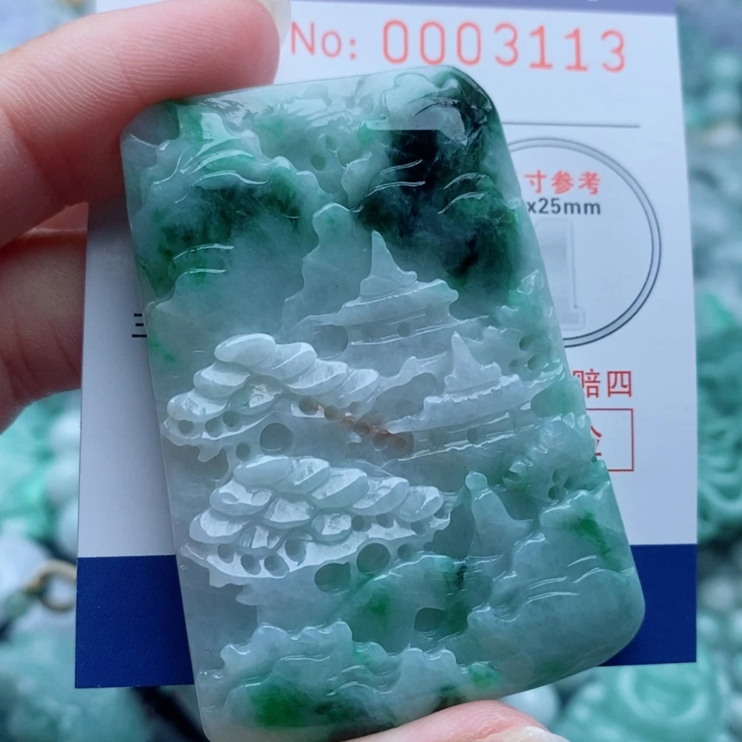 翡翠未镶嵌吊坠(不含链)