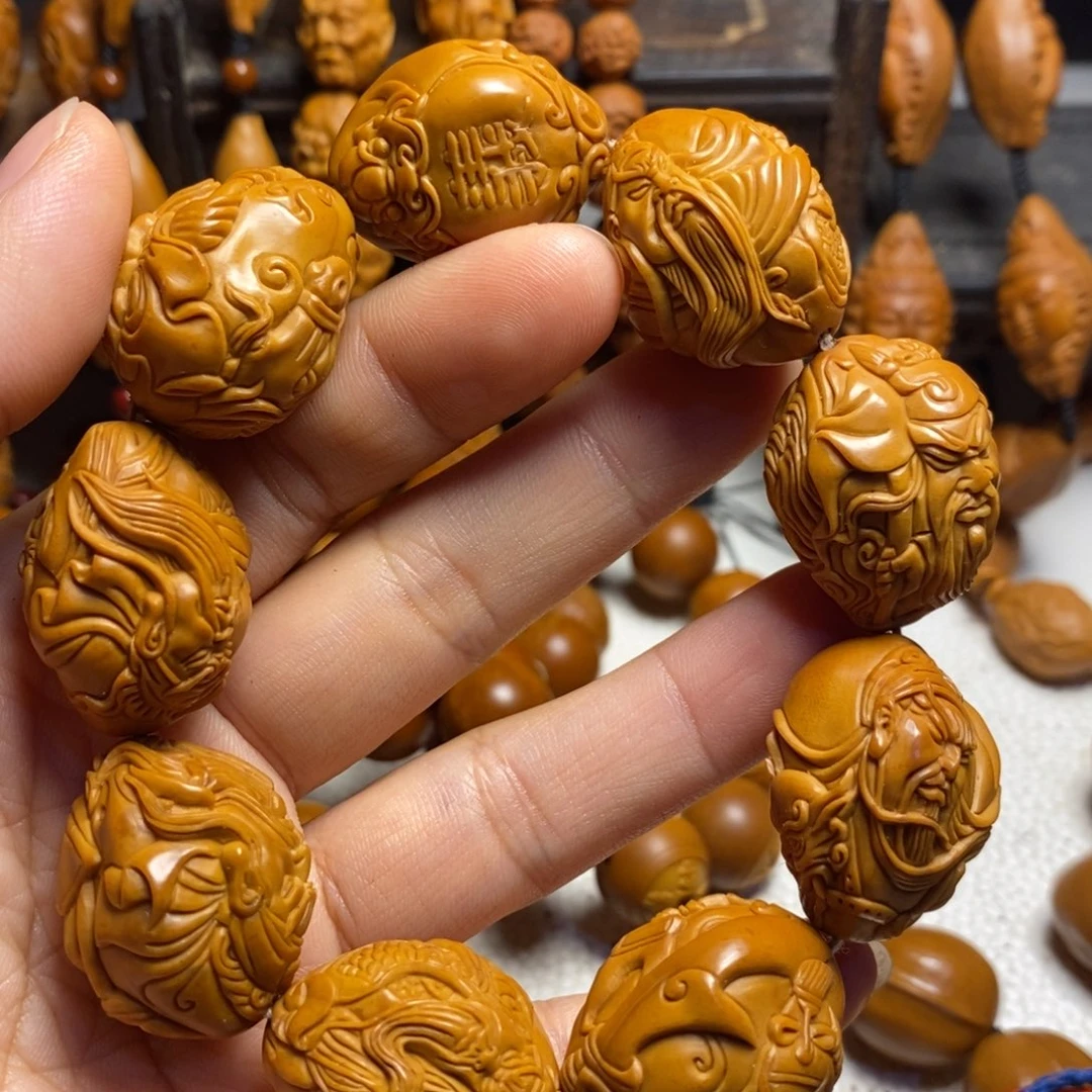 山***司吊坠橄榄核御龙关公