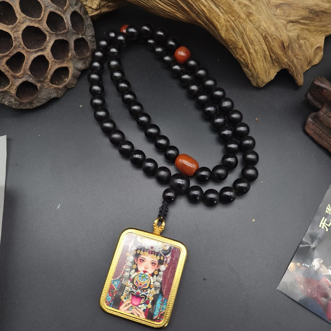 无患子念珠54颗无患子脖挂配唐卡吊坠