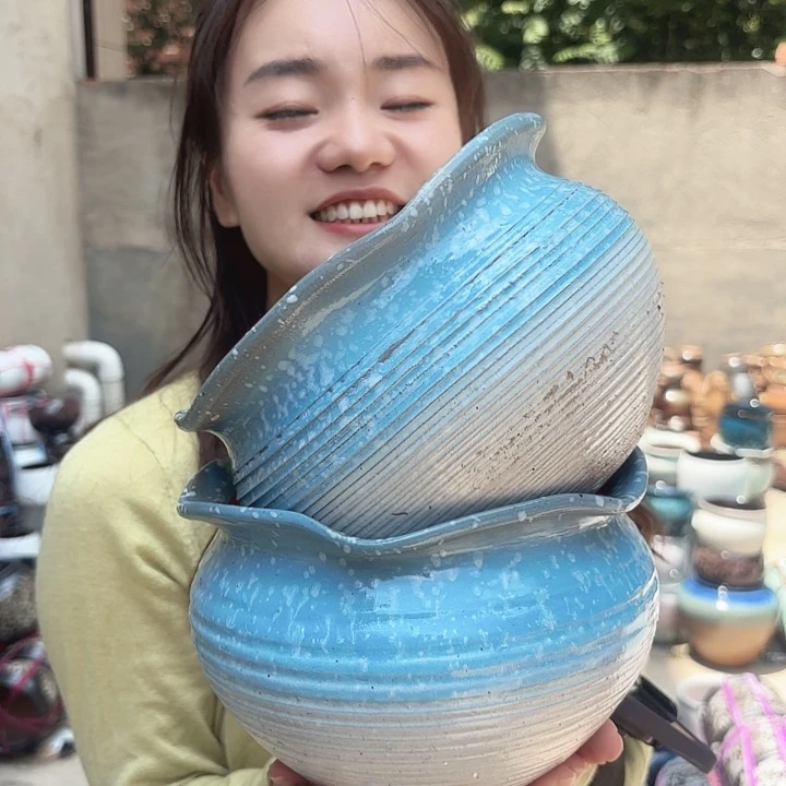 口径19高度13两个白蓝拼