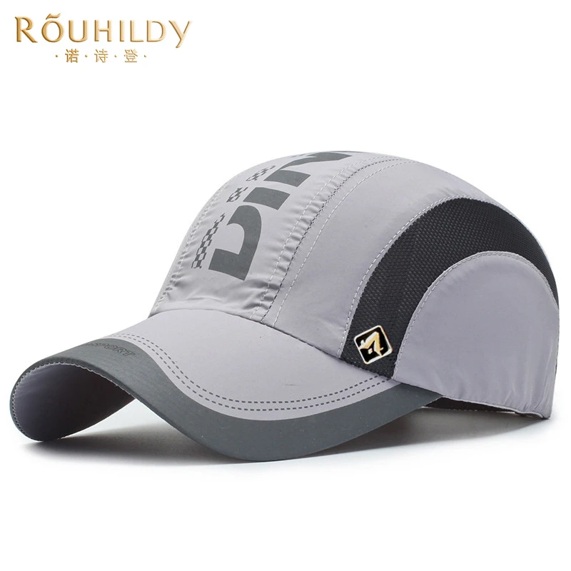 Rouhildy棒球帽男夏季遮阳速干透气凉帽运动男士户外防晒鸭舌帽