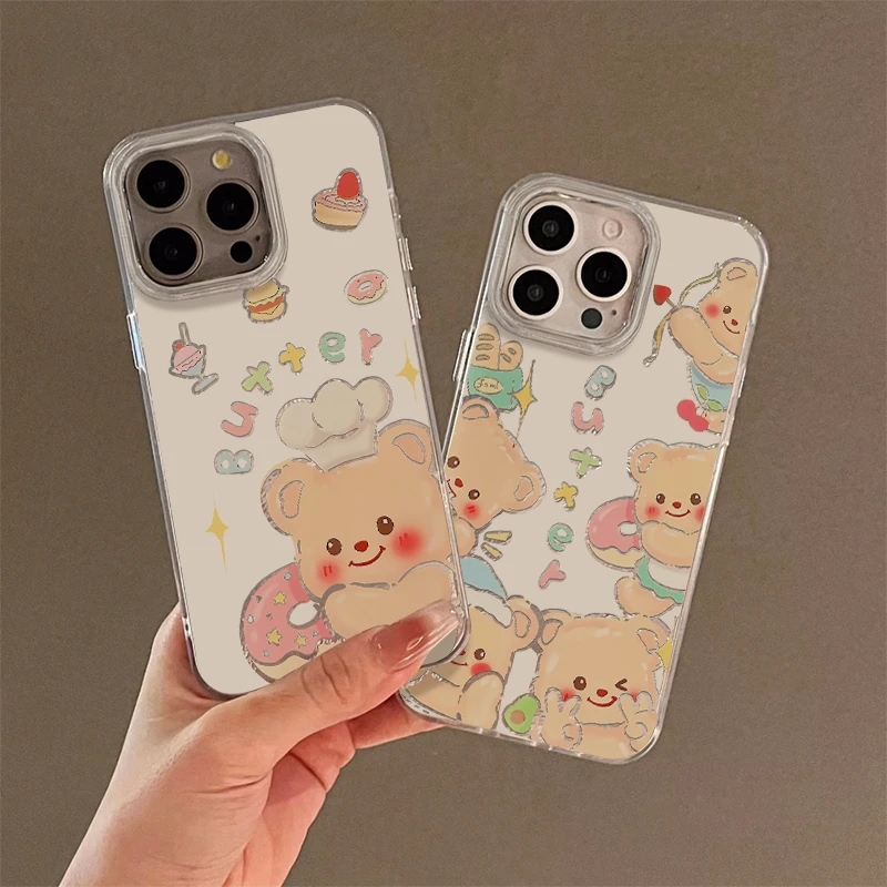 欧克里里比耶黄油熊适用苹果16漩涡手机壳华为P70vivo小米14oppo