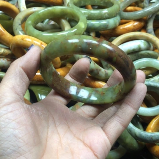 未镶嵌蛇纹石玉手镯用****7