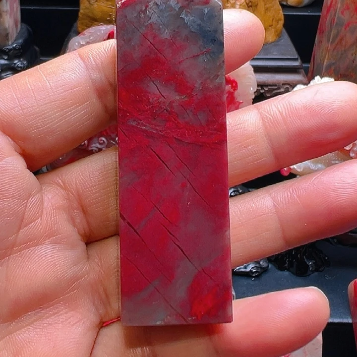 昌化鸡血石藕粉牛角冻底