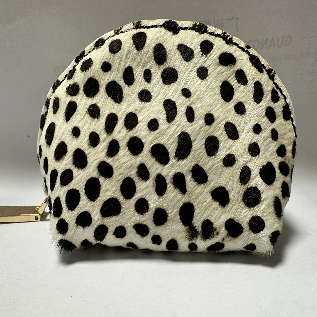 圆形手机包网红口便携零钱包潮流小众复古气质黑色