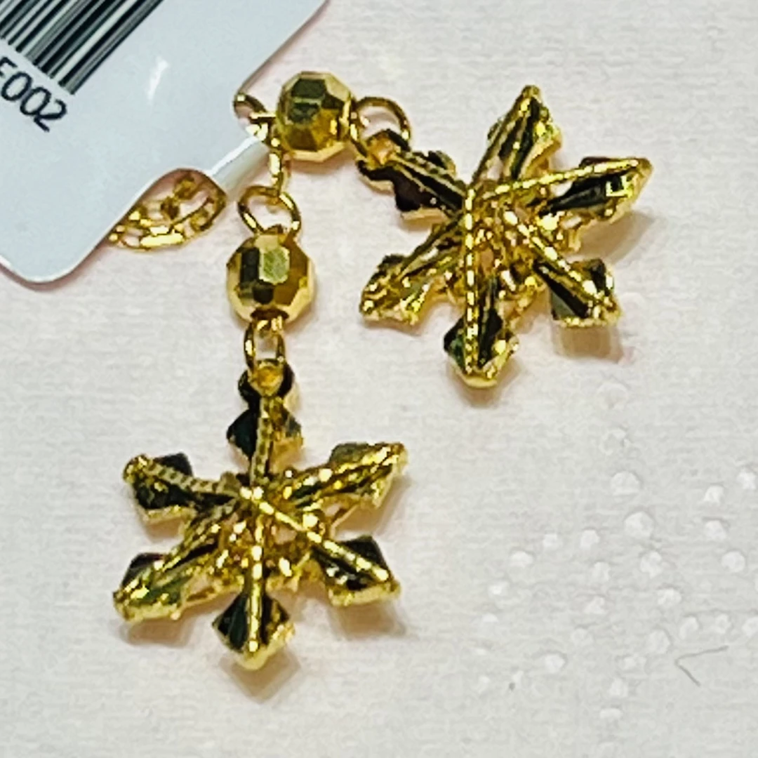 【小琪金选】 足金999 5G雪花铛耳线 2.13